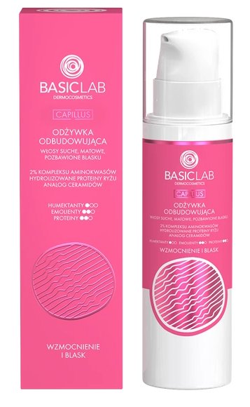 BasicLab BASICLAB Capillus Odżywka odbudowująca do włosów suchych, matowych i pozbawionych blasku 250 ml
