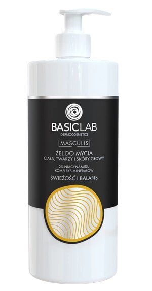 BasicLab BASICLAB Masculis Żel do mycia ciała, twarzy i skóry głowy 500 ml — Składniki i ocena
