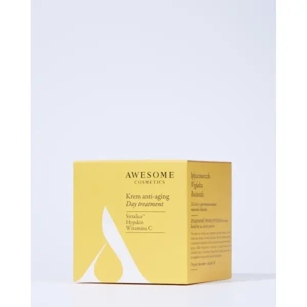AWESOME COSMETICS AWESOME COSMETICS DAY TREATMENT KREM DO TWARZY NA DZIEŃ ANTI AGING 50ML — Składniki i ocena
