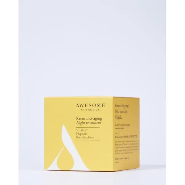 AWESOME COSMETICS AWESOME COSMETICS NIGHT TREATMENT KREM DO TWARZY NA NOC ANTI AGING 50ML — Składniki i ocena