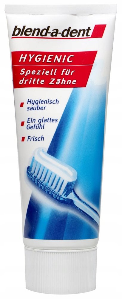 Blend-a-dent BLEND-A-DENT Hygienic Creme 75ml - kremowa pasta do czyszczenia i pielęgnacji protez zębowych — Składniki i ocena