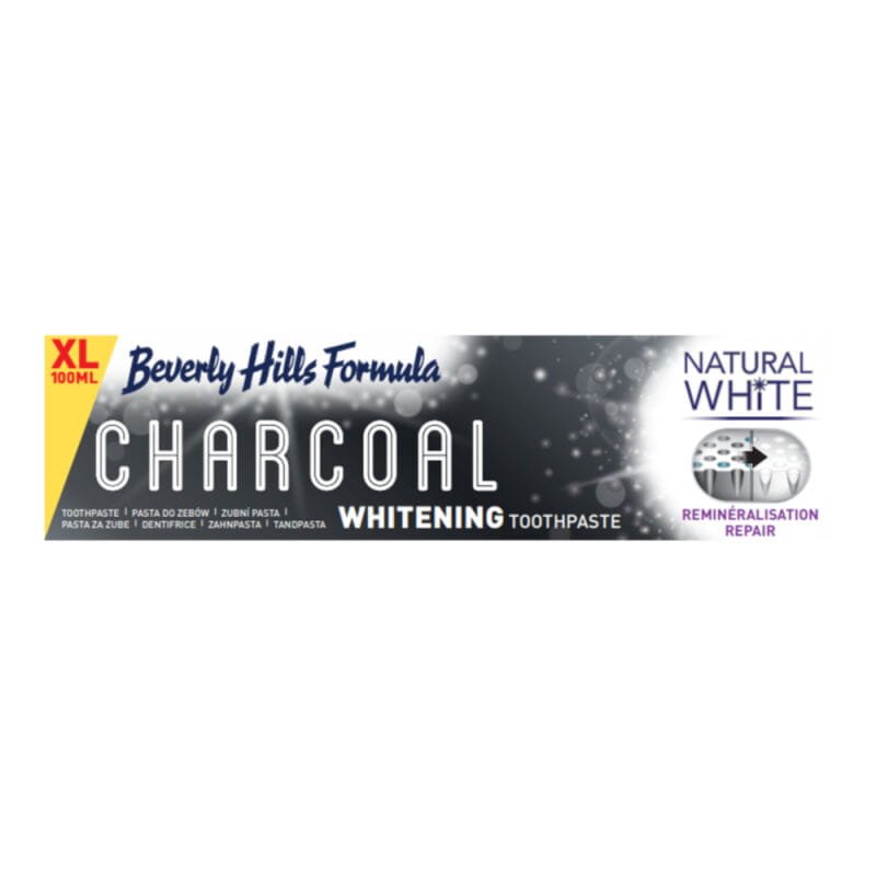 Beverly Hills BEVERLY HILLS Natural White CHARCOAL 100ml - pasta wybielająca z aktywnym węglem — Składniki i ocena