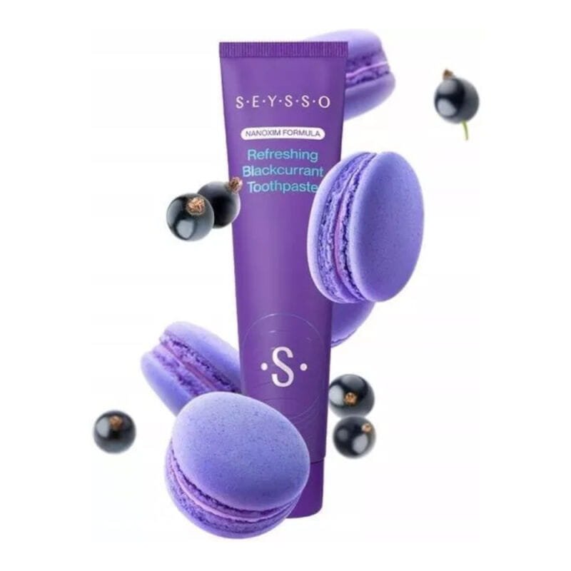 Seysso SEYSSO Refreshing BLACKCURRANT 75ml - odświeżająca pasta do zębów o smaku porzeczkowym — Składniki i ocena