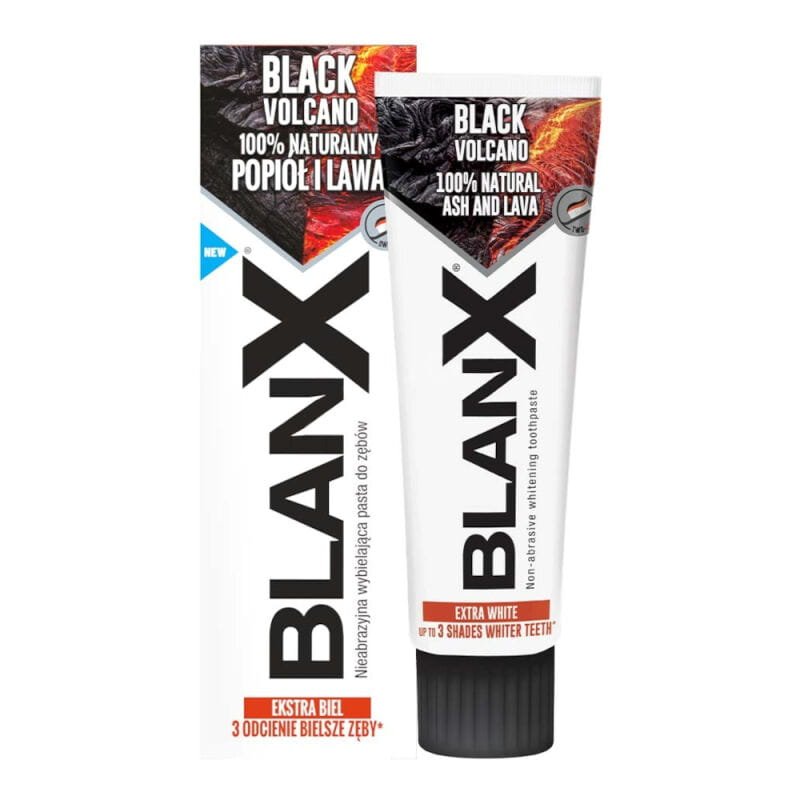 BLANX BLANX VOLCANO 75m - pasta wybielająca do zębów z lawą wulkaniczną i popiołem