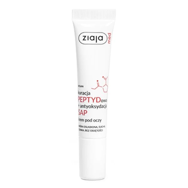 Ziaja Med Kuracja Peptydowa + Antyoksydacja SAP, krem pod oczy, 15 ml — Składniki i ocena