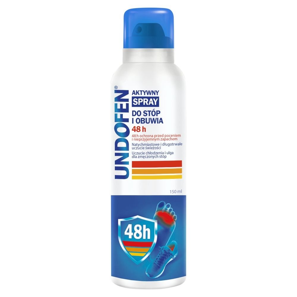UNDOFEN Spray 48h, aktywny dezodorant do stóp i obuwia, 150 ml — Składniki i ocena