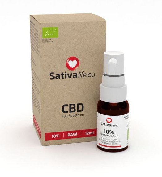 Sativa Life Sativa Life Olejek CBD 10% RAW 12 ml — Składniki i ocena
