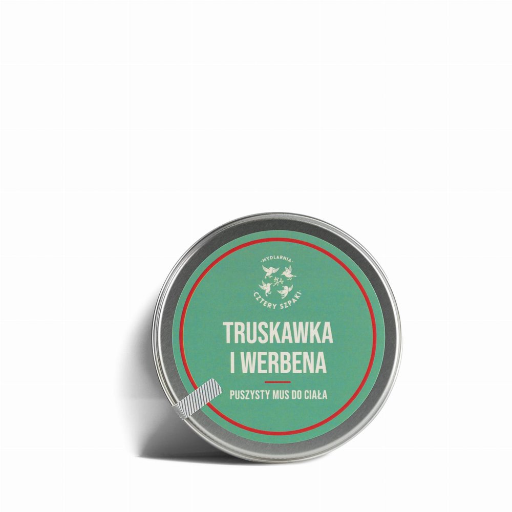 Nieznana Truskawka i werbena - naturalny mus do ciała, Cztery Szpaki, 150 ml — Składniki i ocena