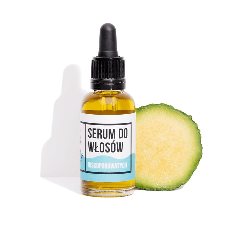Nieznana Naturalne serum do włosów niskoporowatych, Cztery Szpaki, 30 ml — Składniki i ocena