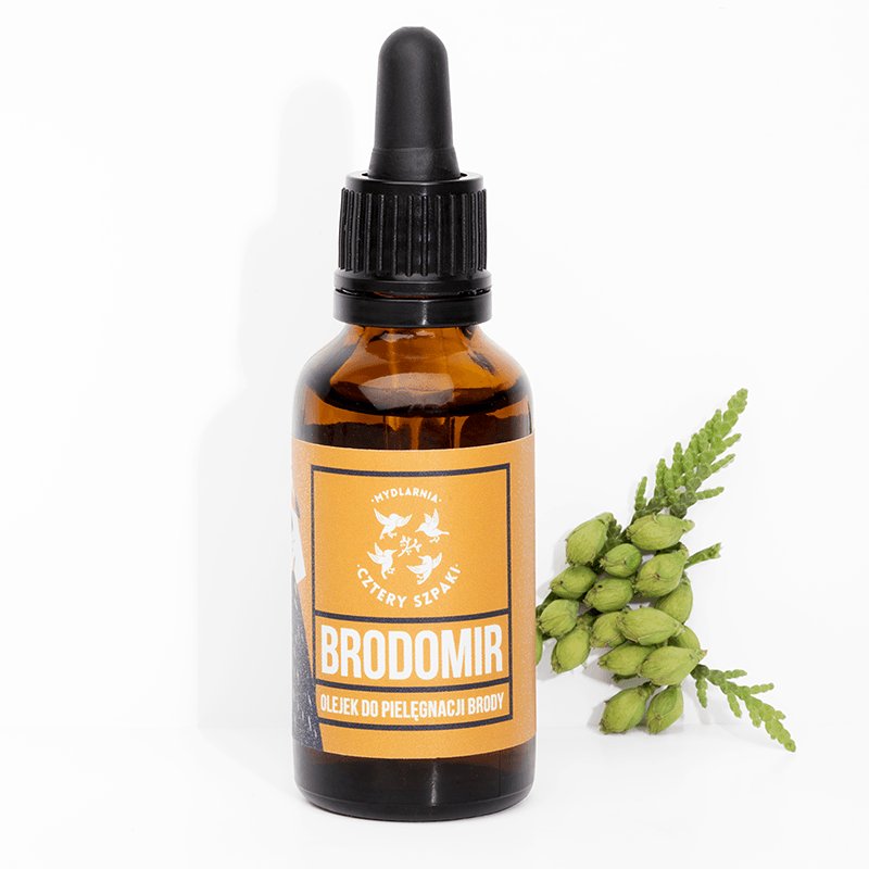 Nieznana Brodomir - naturalny olejek do pielęgnacji brody i zarostu, Cztery Szpaki, 30 ml — Składniki i ocena