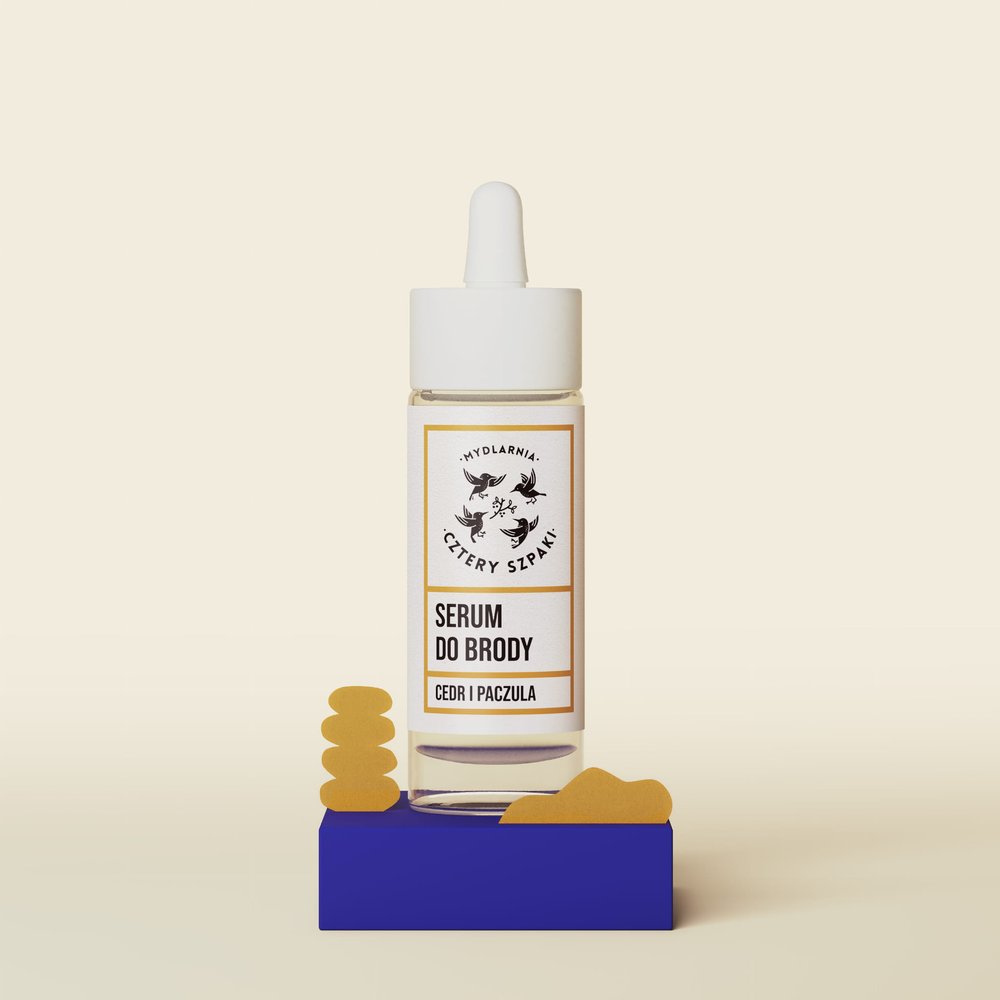Nieznana Cedr i paczula - naturalne serum do pielęgnacji brody i zarostu, Cztery Szpaki, 30 ml — Składniki i ocena