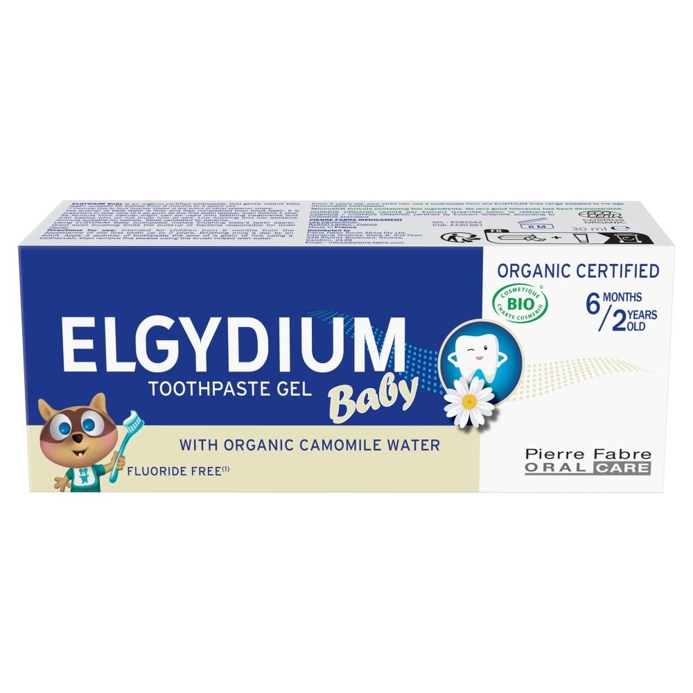 Elgydium Baby,pasta,do zebow, w postaci zelu,6m-2lat,30ml — Składniki i ocena
