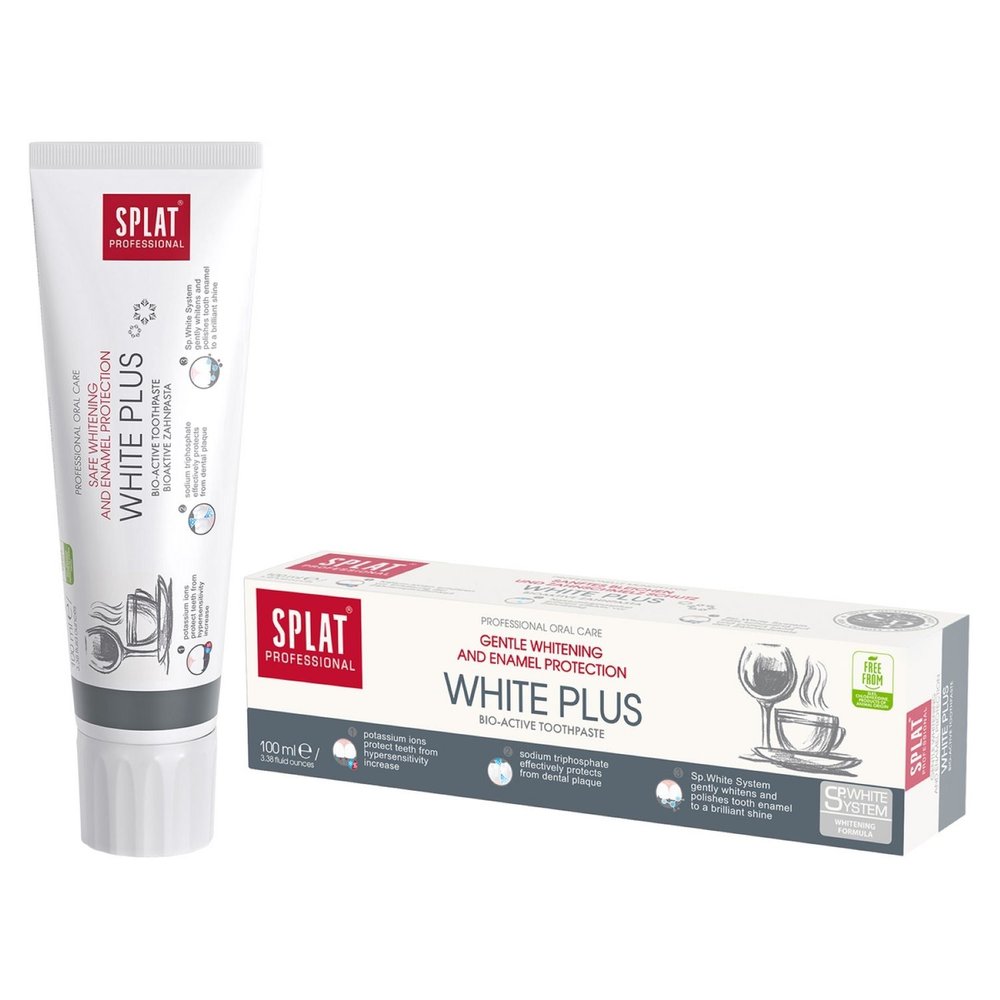 Nieznana Pasta do zębów Splat Professional White Plus - wybielanie wrażliwego szkliwa, 100 ml — Składniki i ocena
