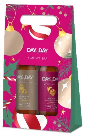 Nieznana DAYbyDAY Zestaw Mydło Malina i Mleko ryżowe, Żel Kombucha i Drożdże, 2x400 ml — Składniki i ocena