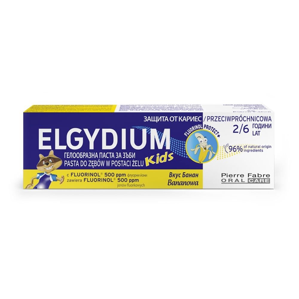 Elgydium Kids, pasta-żel,p/próchn.,bananowa,2-6 lat, 50ml