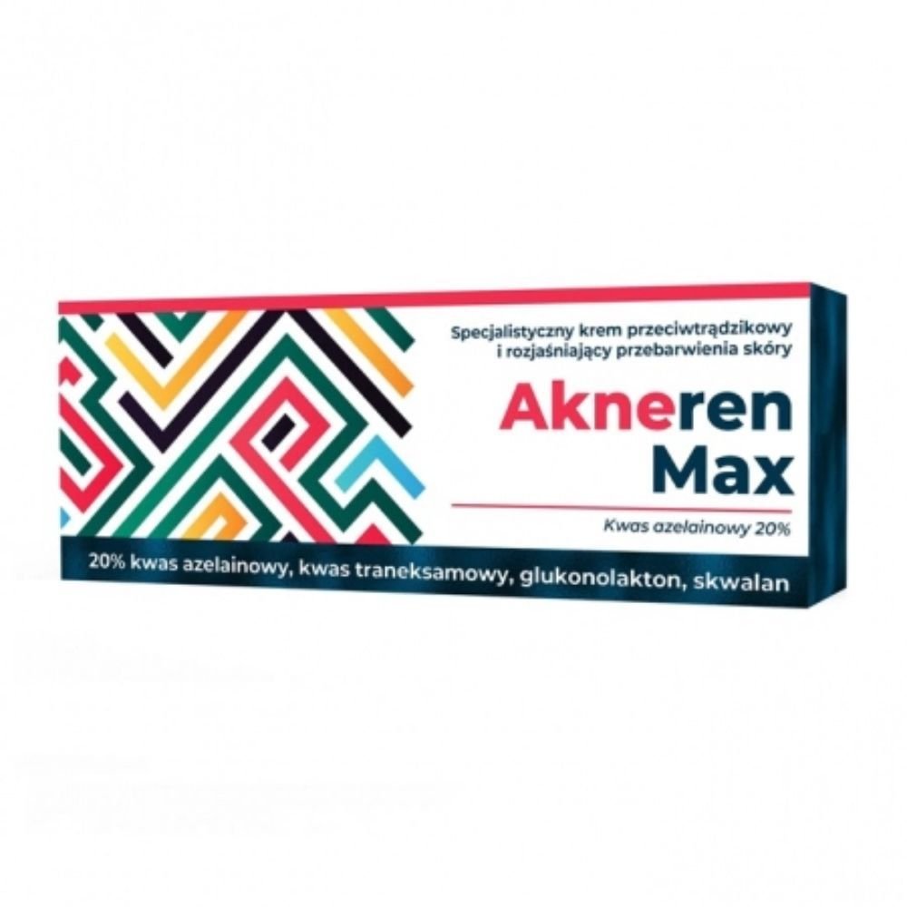 Nieznana Akneren Max, krem,p/trądzik.,rozjaśn.przebarw.skóry,30g