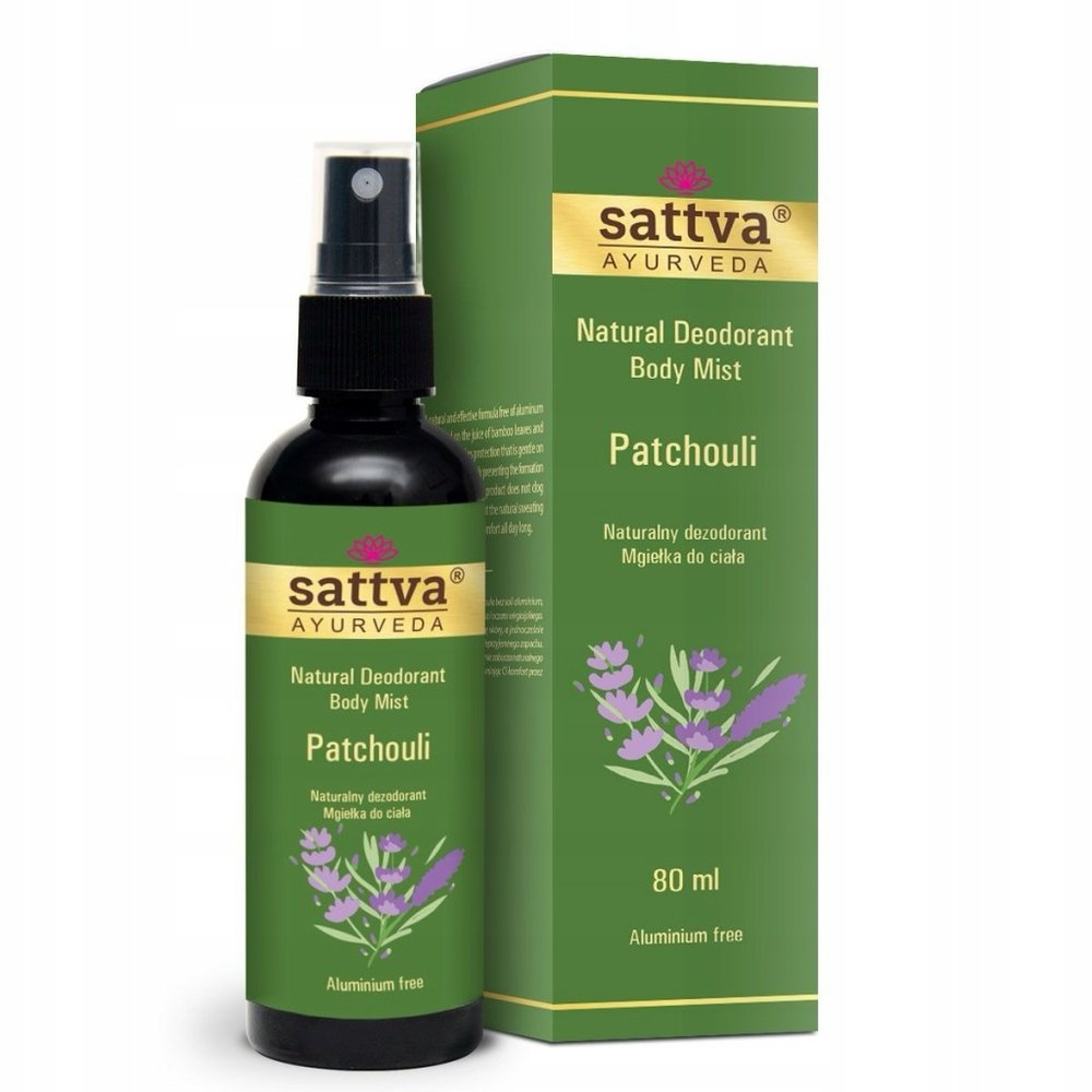 Sattva Patchouli Naturalny Dezodorant 80ml Mgiełka do Ciała — Składniki i ocena