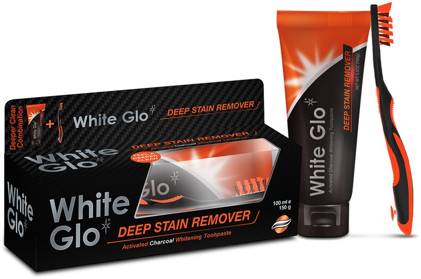White Glo White Glo Deep Stain Charcoal - Wybielająca pasta do zębów z węglem 100 ml