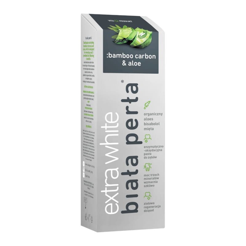 Biała Perła BIAŁA PERŁA Czarna pasta wybielająca do zębów :bamboo carbon & aloe 75ml — Składniki i ocena