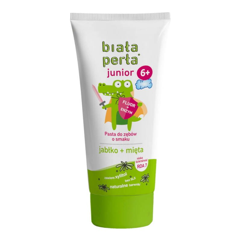 Biała Perła Biała Perła Pasta do zębów dla dzieci :junior 6+ 75ml — Składniki i ocena