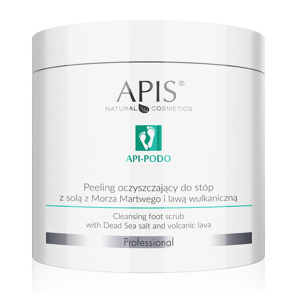 Apis APIS API-PODO / Peeling oczyszczający do stóp z solą z Morza Martwego i lawą wulkanicznią 700g — Składniki i ocena