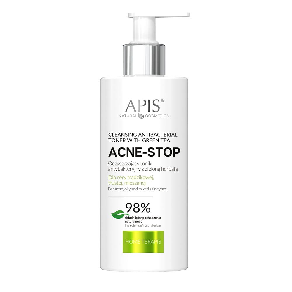 Apis APIS Acne-stop Home terApis Oczyszczający tonik antybakteryjny z zieloną herbatą 300 ml