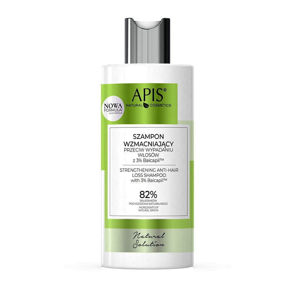 Apis APIS NATURAL SOLUTION Szampon wzmacniający przeciw wypadaniu włosów z 3% Baicapil 300 ml — Składniki i ocena