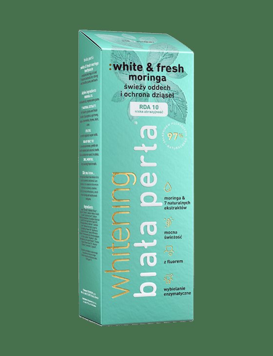 Biała Perła Biała perła Ziołowa pasta do zębów :white & fresh moringa 75ml