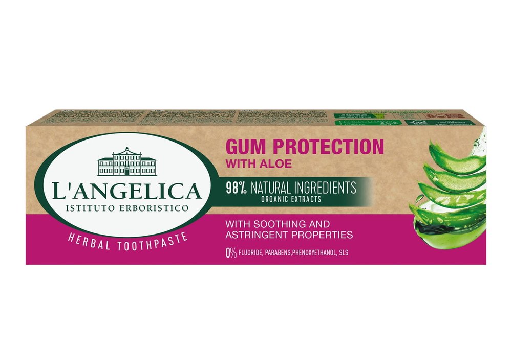 L'angelica L'Angelica Ochrona Dziąseł z Aloesem - naturalna pasta do zębów 75ml — Składniki i ocena