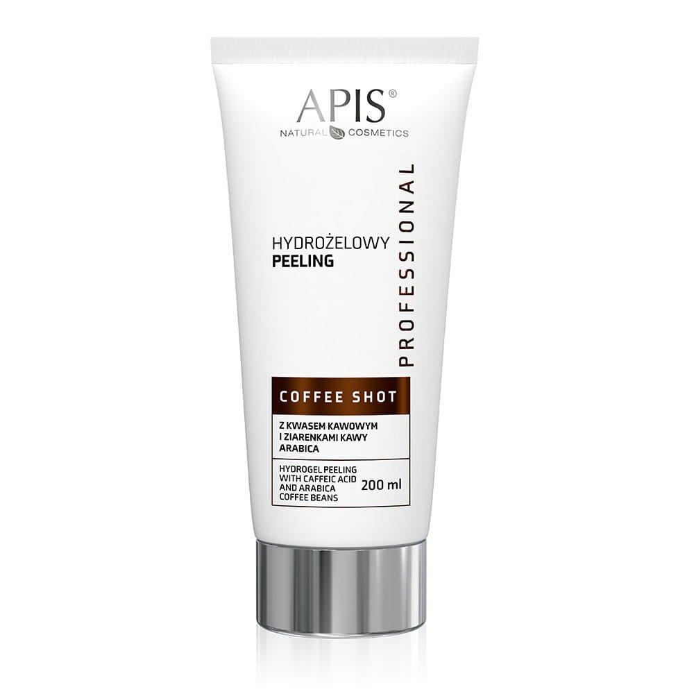 Apis Apis Coffee Shot, Hydrożelowy peeling z kwasem kawowym i ziarenkami kawy arabica, 200 ml — Składniki i ocena