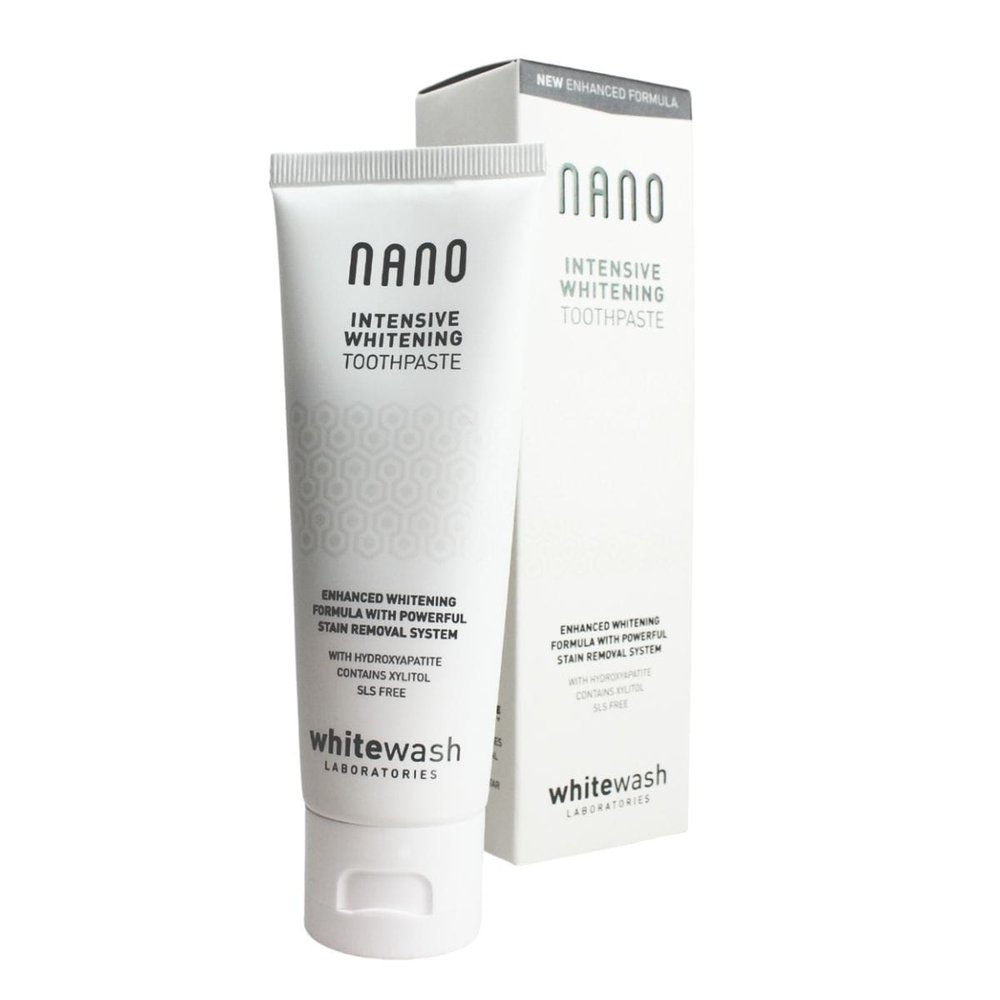 Nano WhiteWash Nano WhiteWash Intensive Whitening - Intensywnie wybielająca pasta do zębów 75 ml — Składniki i ocena
