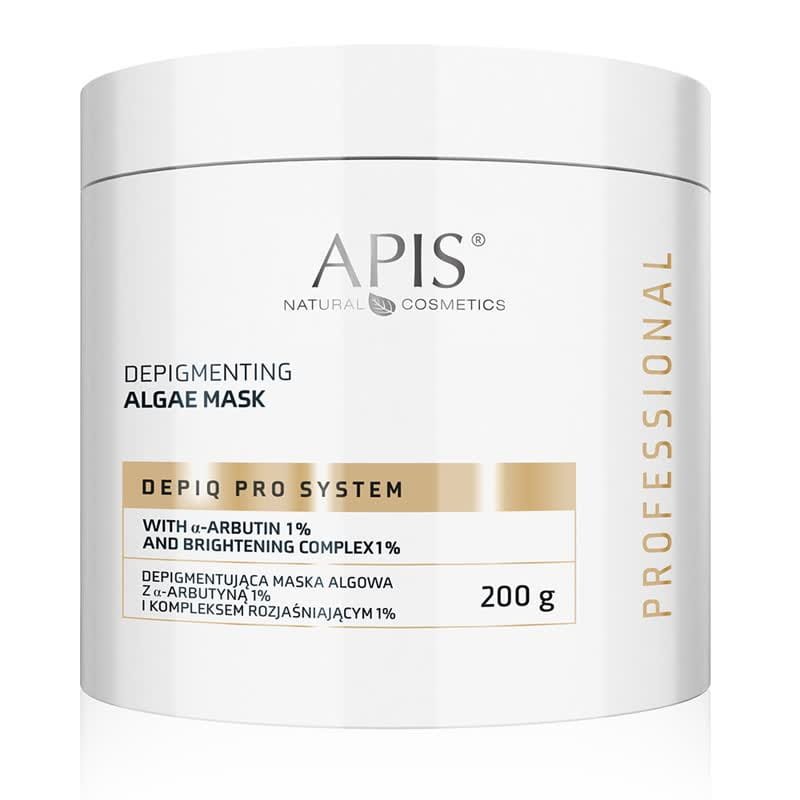 Apis Apis DEPIQ PRO SYSTEM Depigmentująca maska algowa z α-arbutyną 1% i kompleksem rozjaśniającym 1%/ 200 g
