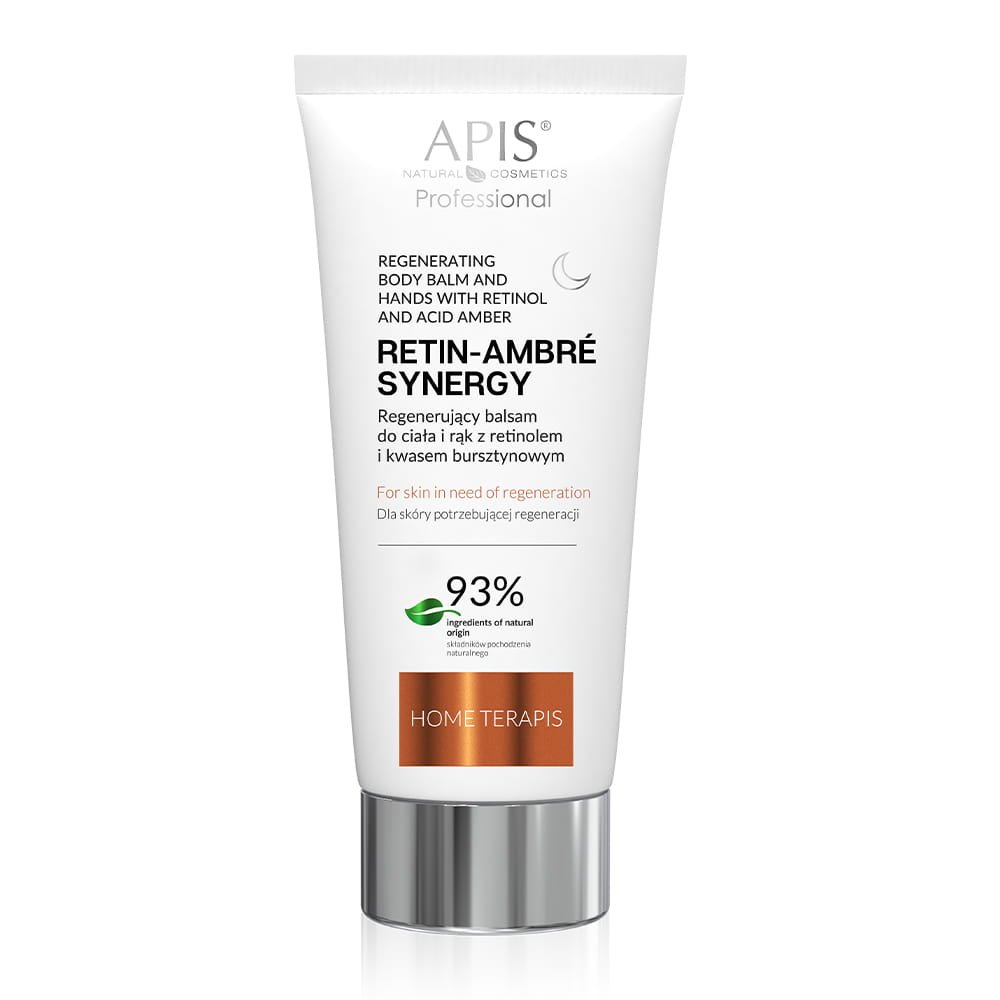 Apis Apis RETIN- AMBRE SYNERGY Regenerujący balsam do ciała i rąk z retinolem i kwasem bursztynowym na noc 200 ml