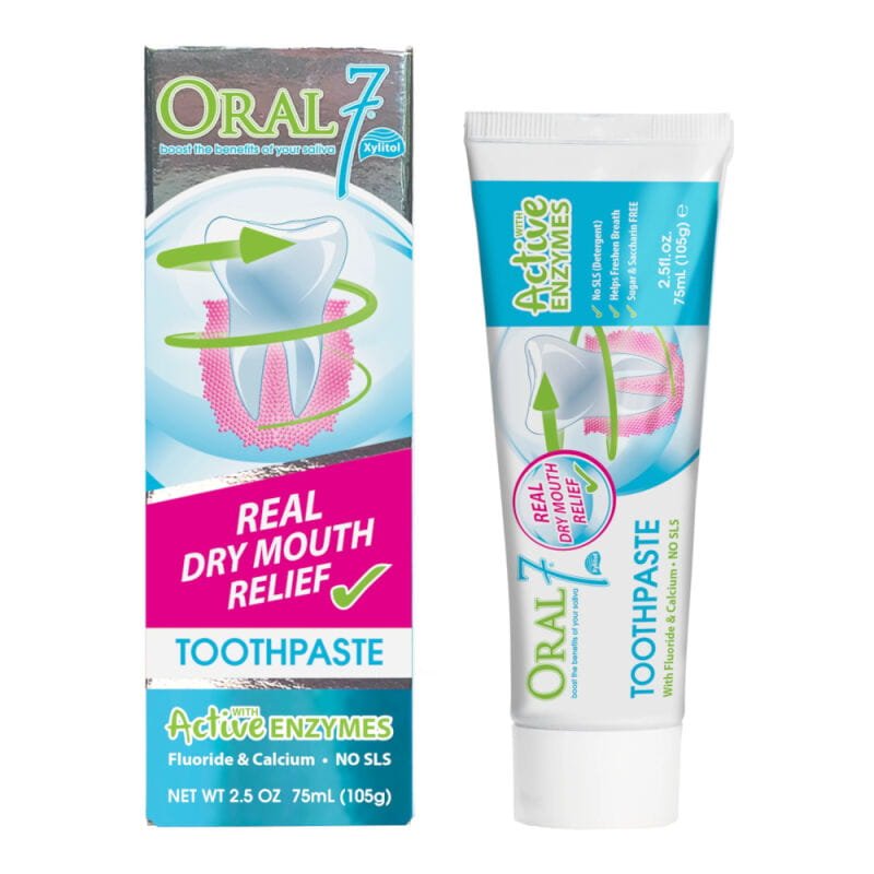 Oral7 ORAL7 nawilżająca pasta do zębów z kompleksem enzymów, kserostomia - 75ml
