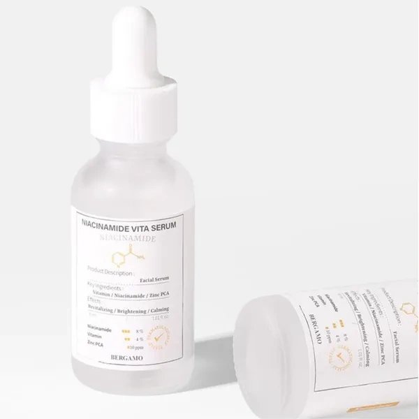 Bergamo BERGAMO NIACINAMIDE VITA SERUM Koreańskie serum do twarzy z niacynamidem, 30ml — Składniki i ocena