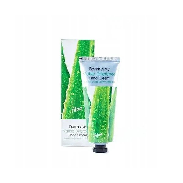 Skincare FARMSTAY VISSIBLE DIFFERENCE Krem do rąk aloesowy, 100 ml — Składniki i ocena