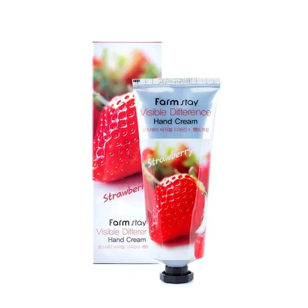 Farmstay FARMSTAY VISSIBLE DIFFERENCE Krem do rąk z ekstraktem z truskawki, 100ml — Składniki i ocena