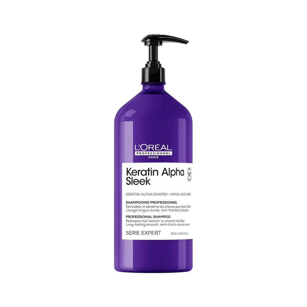 Loreal Professionnel L’Oreal Professionnel Keratin Alpha Sleek Szampon wygładzający , 1500 ml