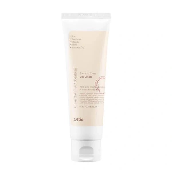 Farmstay OTTIE Żelowy krem do cery trądzikowej z niacynamidem BLEMISH CLEAN, 80ml