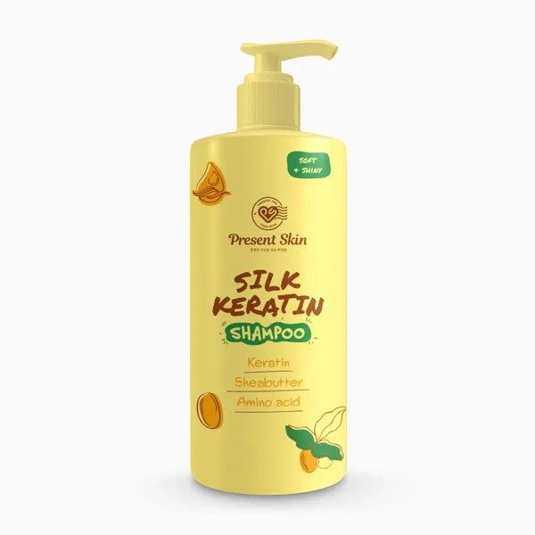 Present Skin PRESENT SKIN Keratynowy szampon wygładzający z jedwabiem i proteinami, 500ml — Składniki i ocena