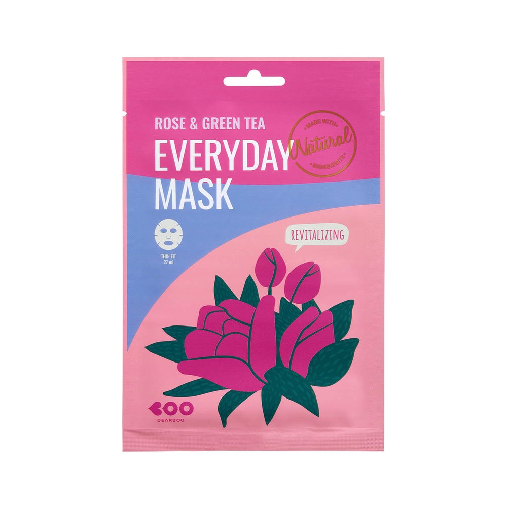 Dearboo DEARBOO Rose&green tea Maska w płachcie, 27ml — Składniki i ocena