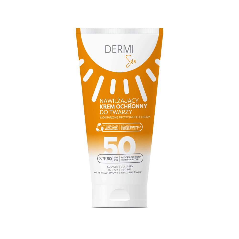 Nieznana DERMI SUN  nawilżający krem ochronny do twarzy, 50 ml