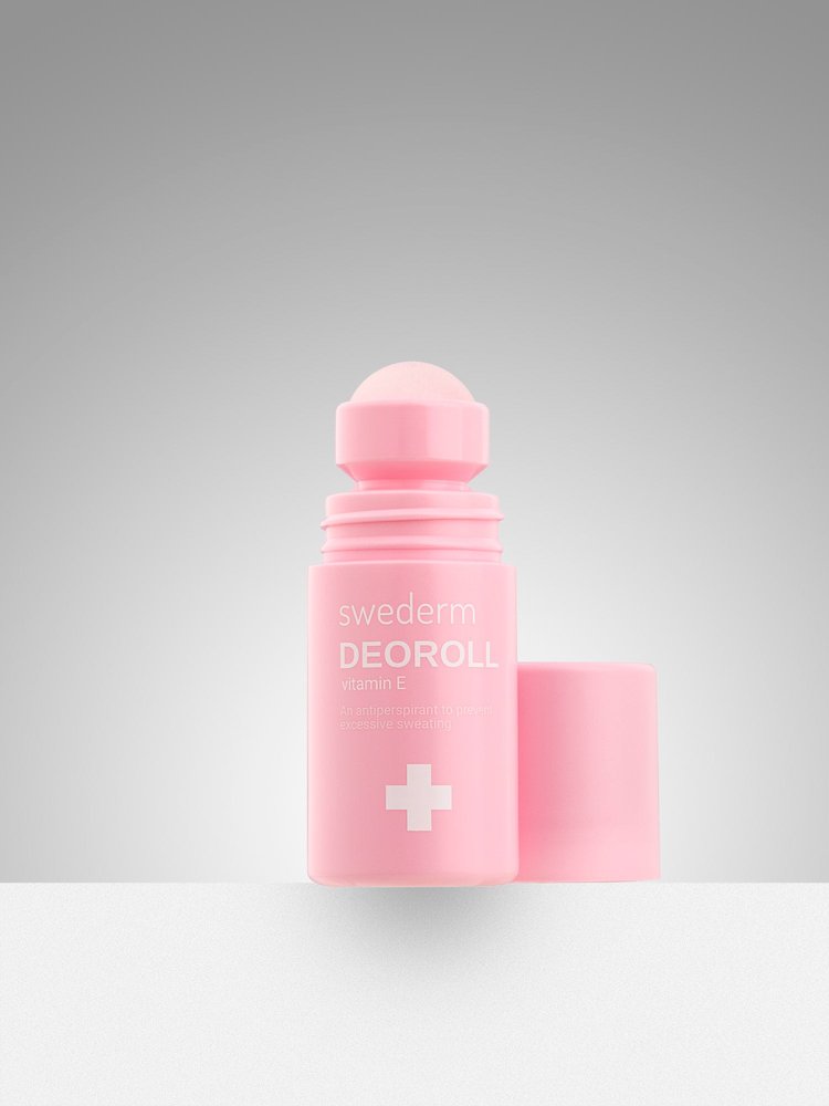 Nieznana Antyperspirant redukujący nadmierne pocenie się skóry z witaminą E - Deoroll Vit. E