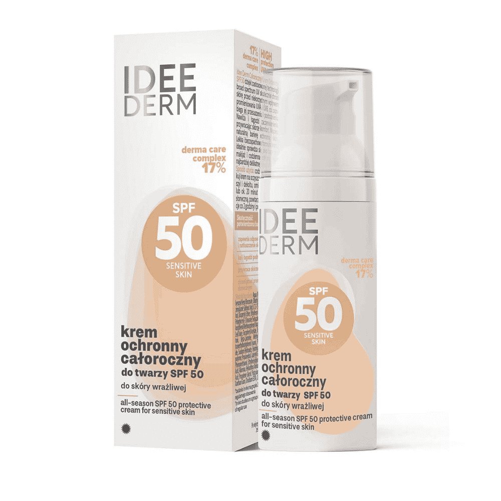Nieznana Idee Derm, krem, ochronny, całoroczny,SPF50, 50 ml