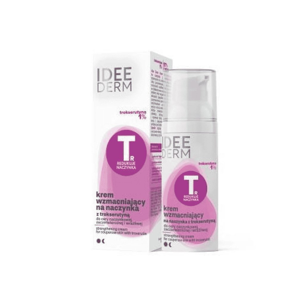 Nieznana Ideepharm Ideederm, krem,wzmacn.z trokserutyną,na nocacz,50ml