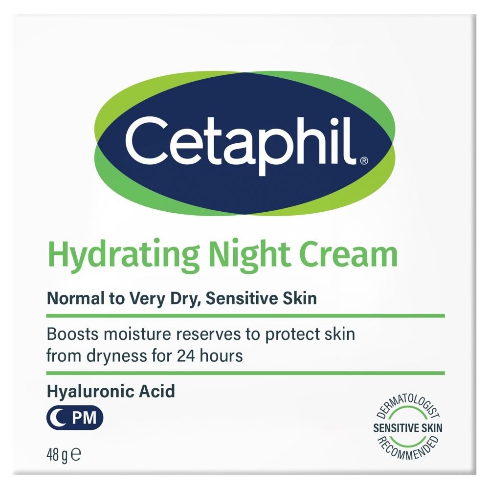 Nieznana Cetaphil Hydrating Night Cream, krem nawilżający do twarzy na noc, 48 g