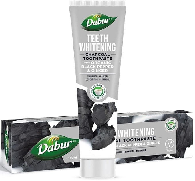 Dabur Pasta do zębów wybielająca z węglem Dabur, 100 ml — Składniki i ocena