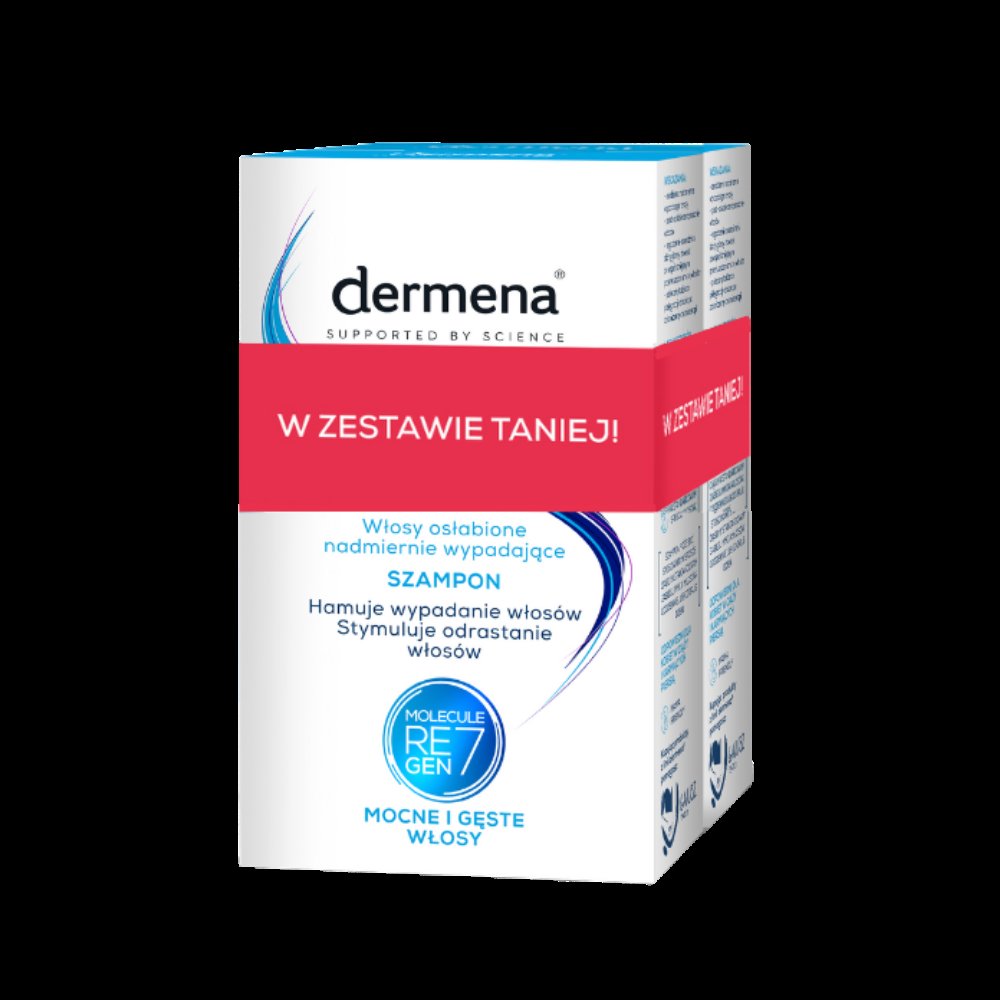 Nieznana Dermena, szampon hamujący wypadanie włosów, 200ml x 2 (duopack) — Składniki i ocena