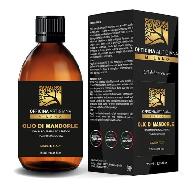 Nieznana Olejek Migdałowy 100% Czysty Naturalny do Skóry 250ml Certyfikowany — Składniki i ocena