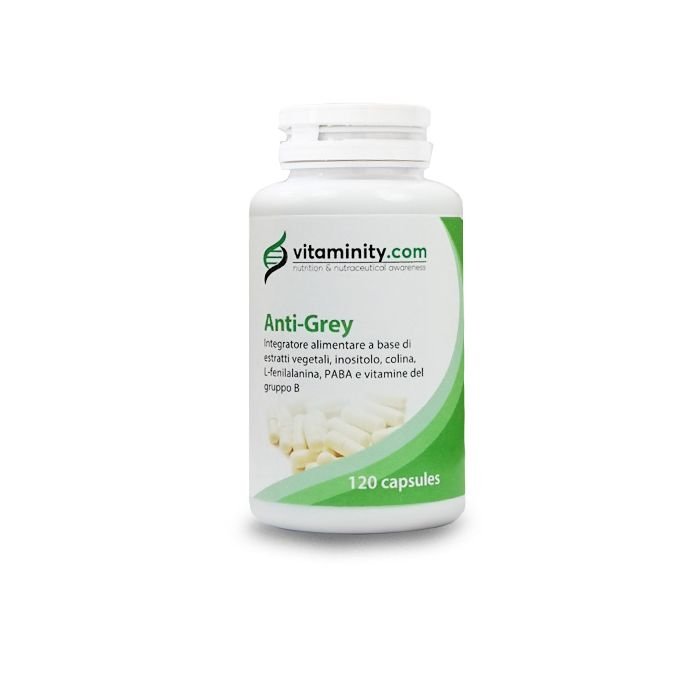 Nieznana Vitaminity Anti Grey Suplement Przeciw Siwieniu Włosów 120kaps. — Składniki i ocena